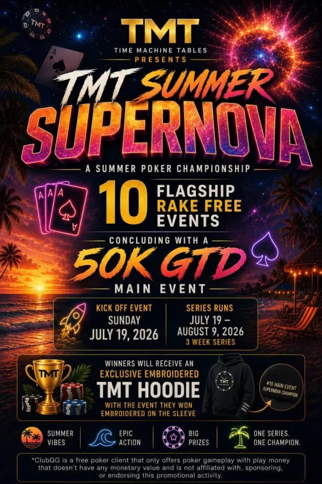 TMT Summer Supernova: 10 Rake-Free Events and a $50K Main Landing This Summer